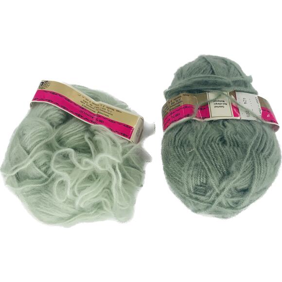 Unger Fluffy Yarn Green 100% Acrylic Made In France Machine Washable Colorfast - Picture 1 of 8